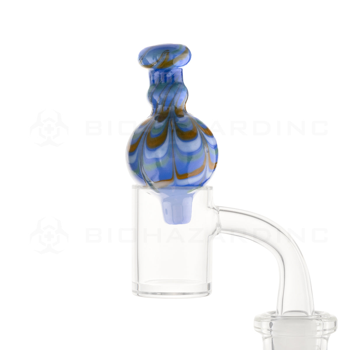Carb Cap | Round Raked Bubble Carb Cap | Assorted Colors Carb Cap Biohazard Inc