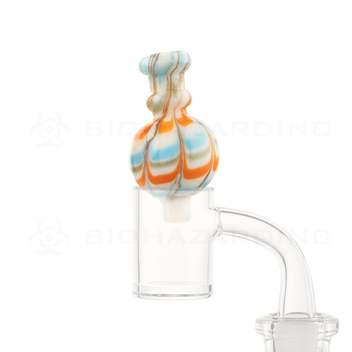 Carb Cap | Round Raked Bubble Carb Cap | Assorted Colors Carb Cap Biohazard Inc