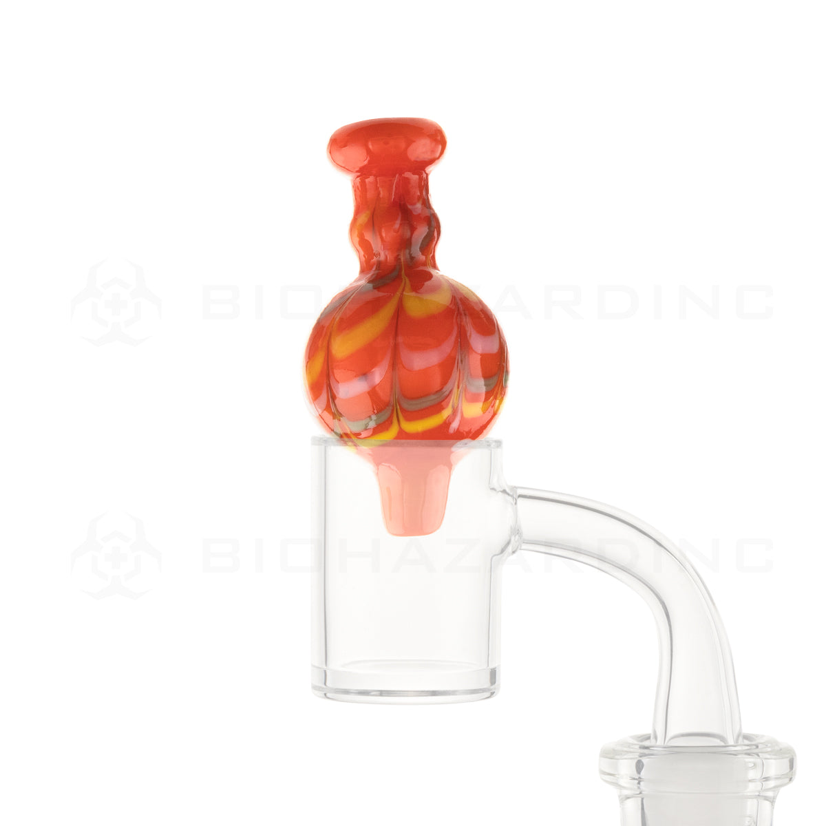 Carb Cap | Round Raked Bubble Carb Cap | Assorted Colors Carb Cap Biohazard Inc