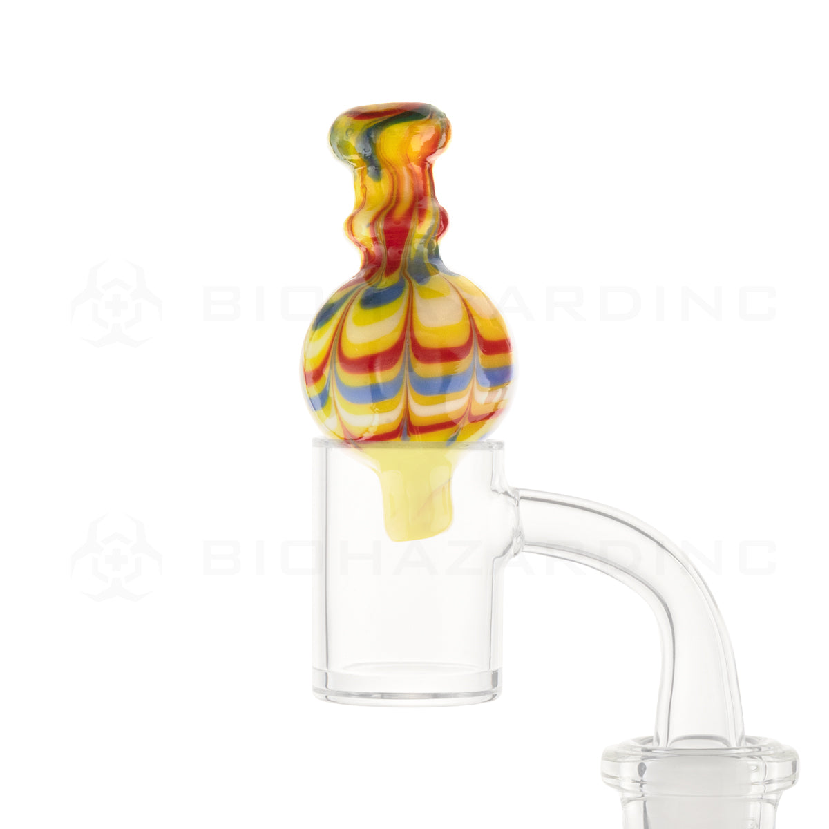 Carb Cap | Round Raked Bubble Carb Cap | Assorted Colors Carb Cap Biohazard Inc