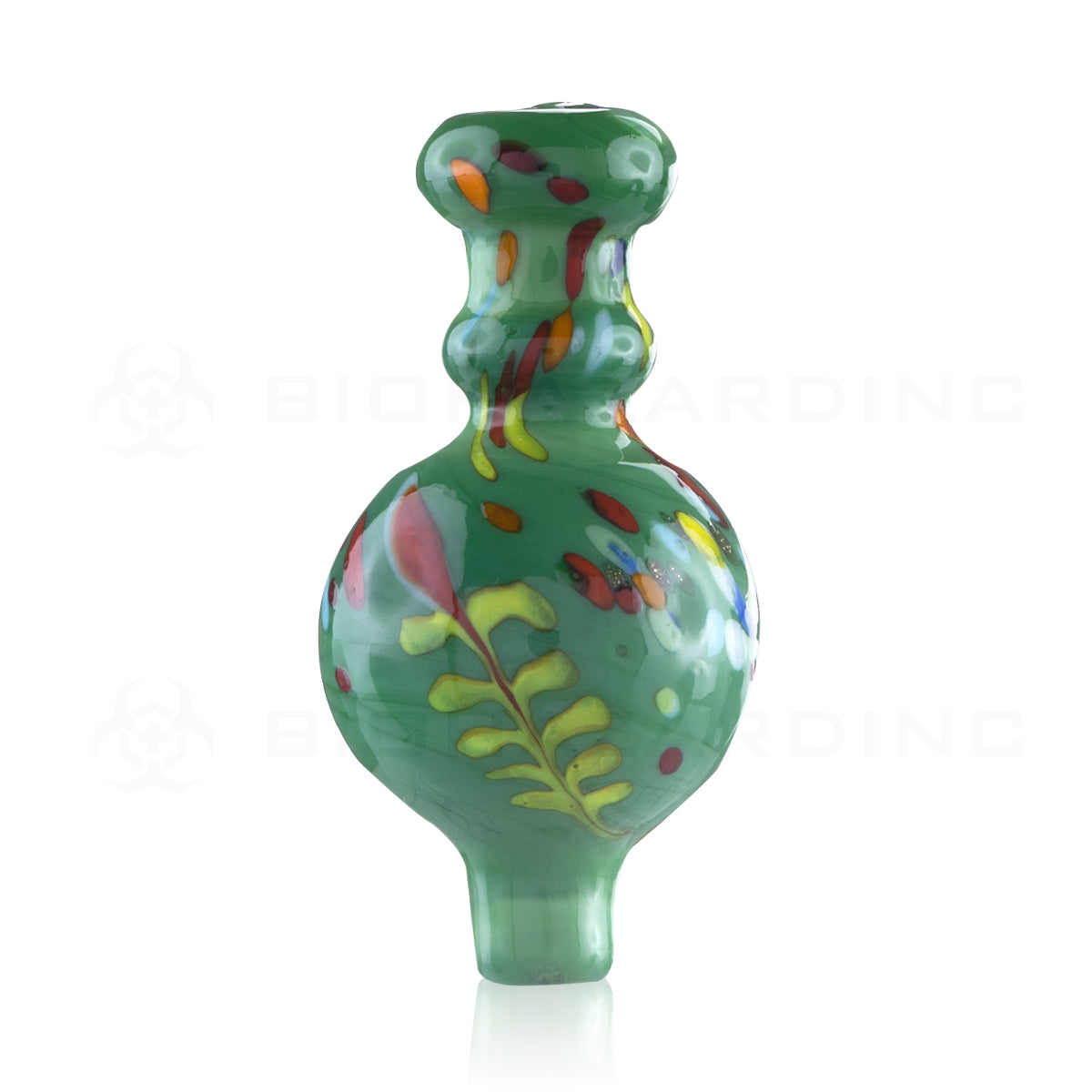 Carb Cap | Round Carb Cap Leaf Speckled | Assorted Colors - 10 Count Carb Cap Biohazard Inc