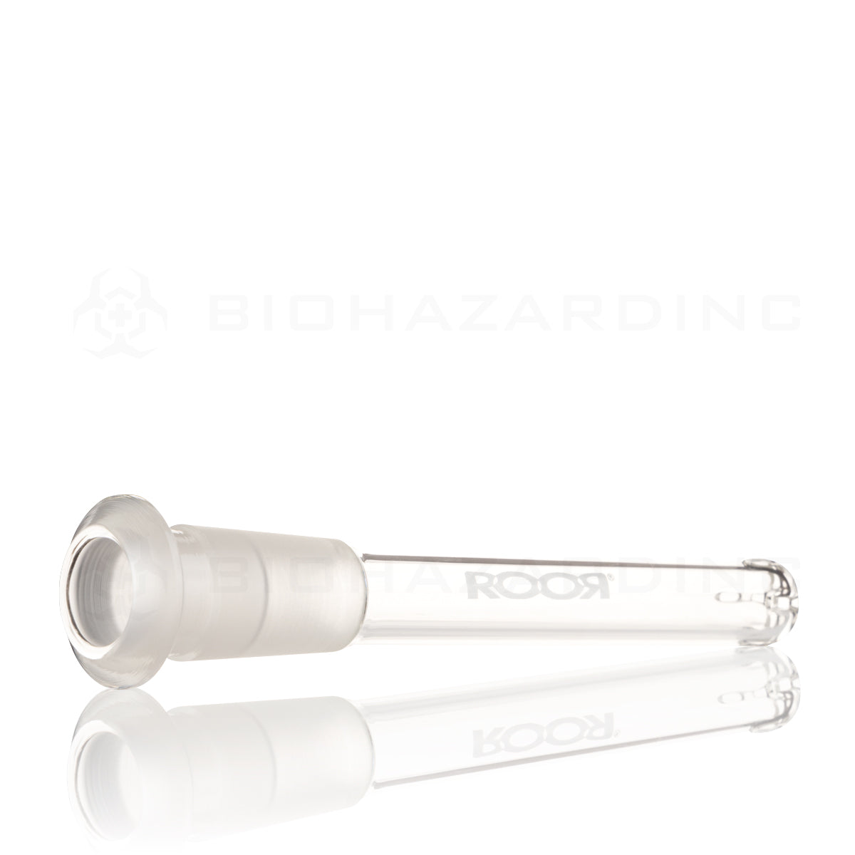 RooR® | Gridded Downstem - 19mm Joint / 14mm Bowl | Clear Downstem Biohazard Inc