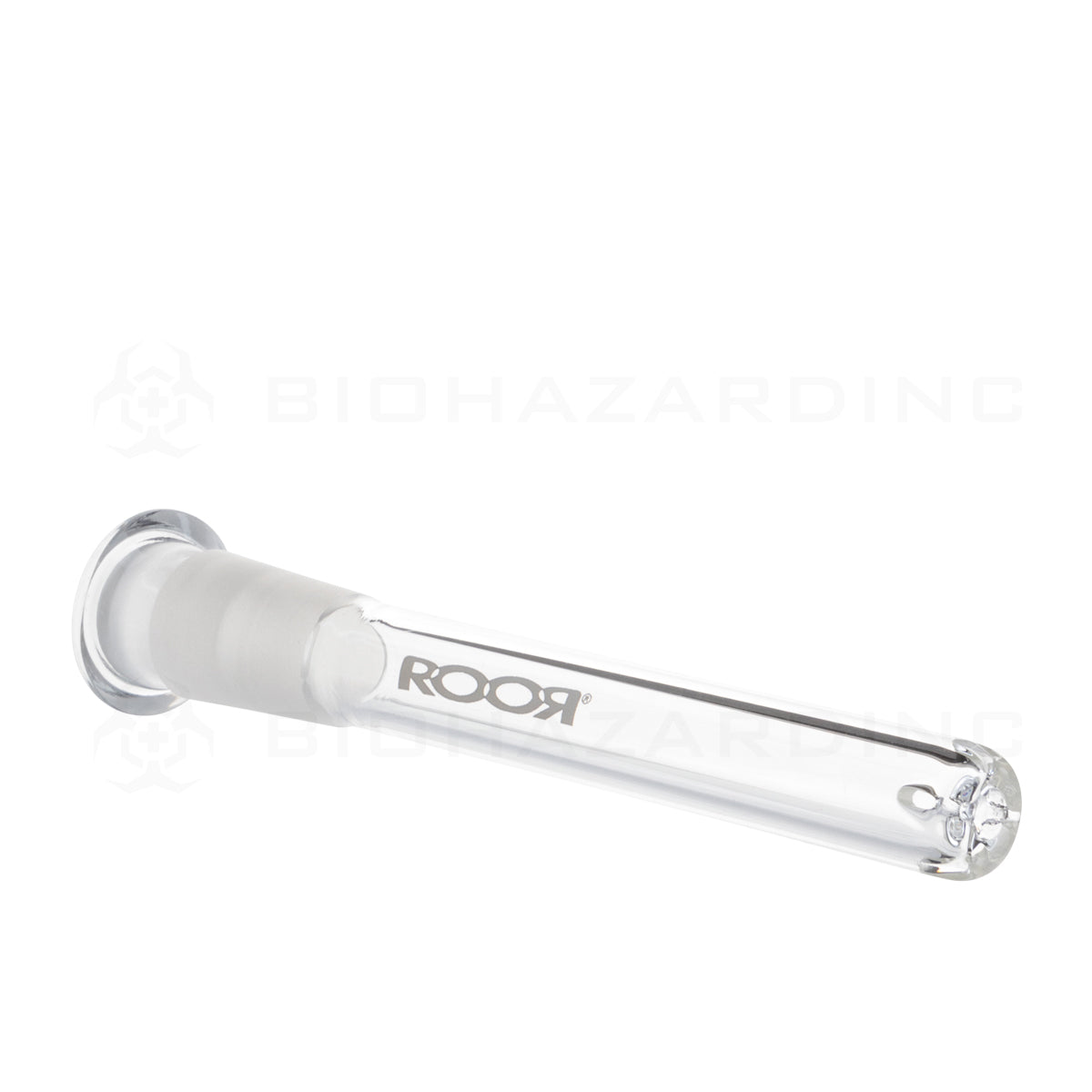 RooR® | Gridded Downstem - 19mm Joint / 14mm Bowl | Clear Downstem Biohazard Inc