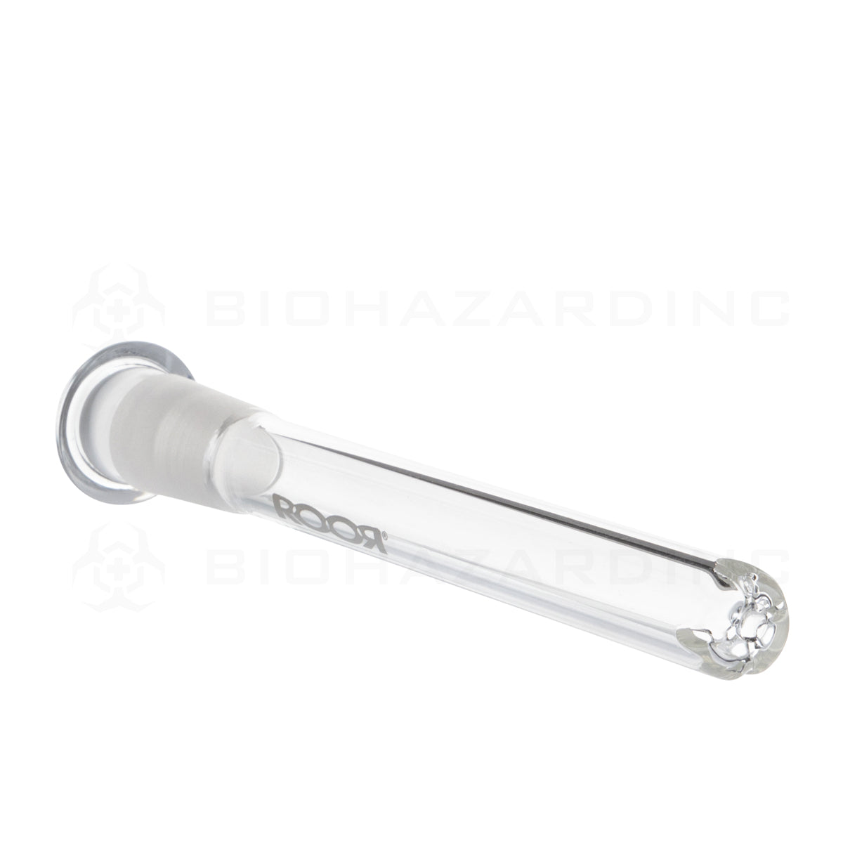 RooR® | Gridded Downstem - 19mm Joint / 14mm Bowl | Clear Downstem Biohazard Inc