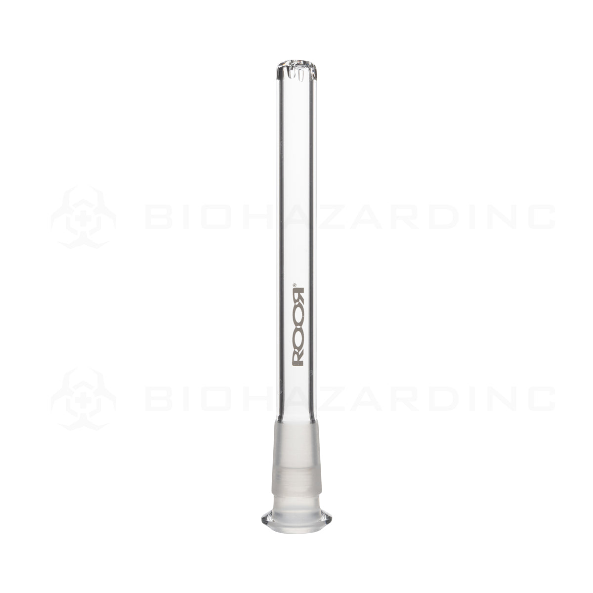 RooR® | Gridded Downstem - 19mm Joint / 14mm Bowl | Clear Downstem Biohazard Inc 5"