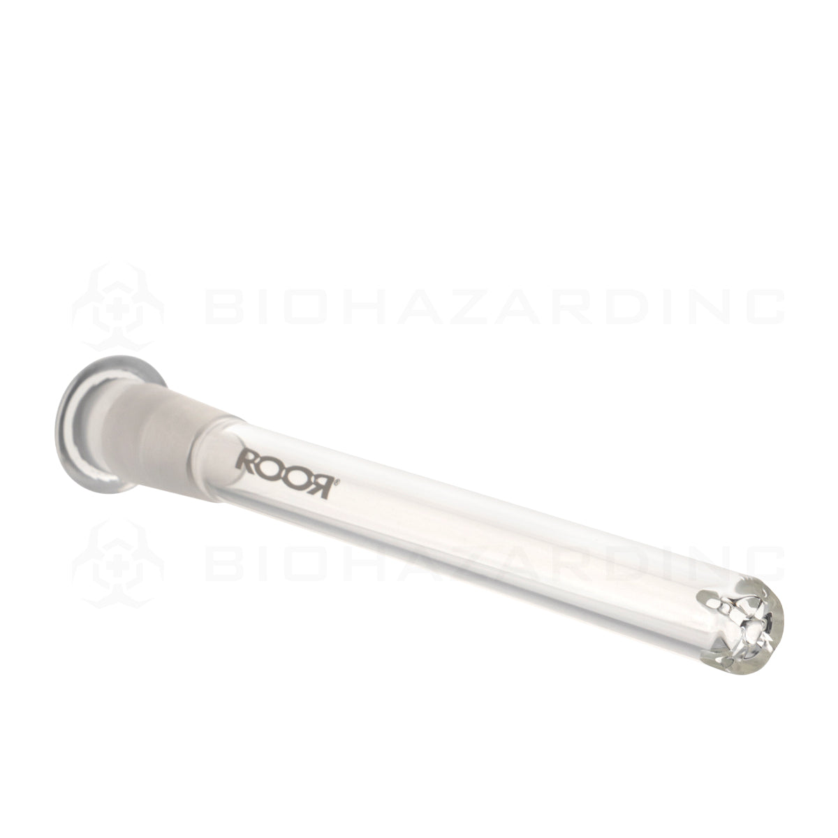 RooR® | Gridded Downstem - 19mm Joint / 14mm Bowl | Clear Downstem Biohazard Inc