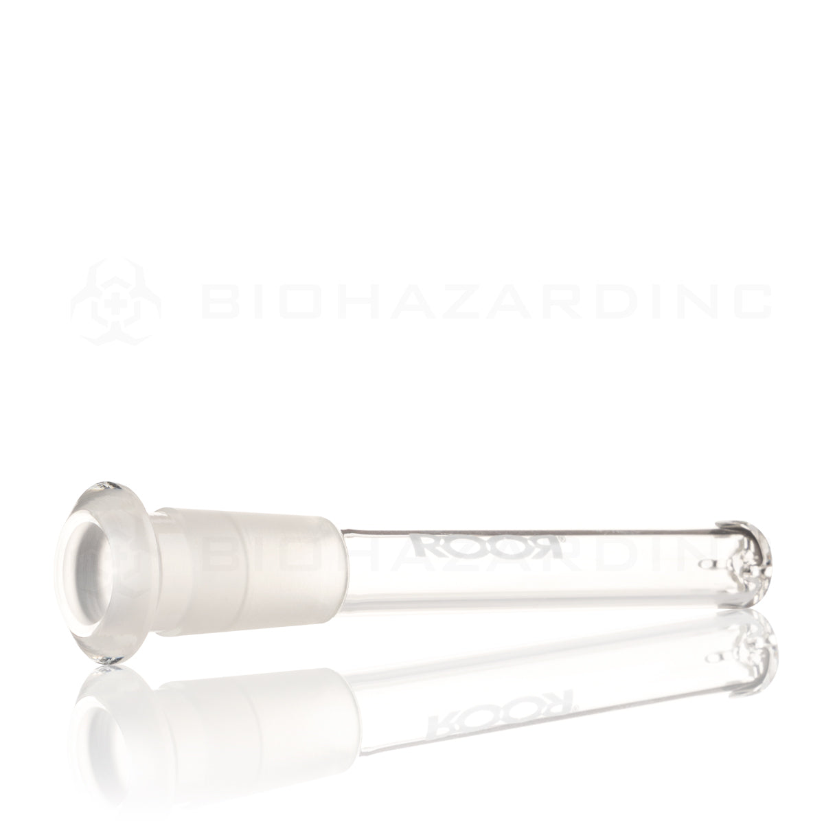 RooR® | Gridded Downstem - 19mm Joint / 14mm Bowl | Clear Downstem Biohazard Inc
