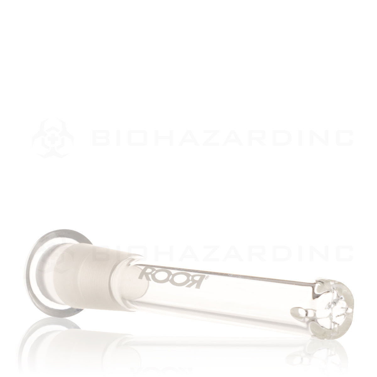 RooR® | Gridded Downstem - 19mm Joint / 14mm Bowl | Clear Downstem Biohazard Inc