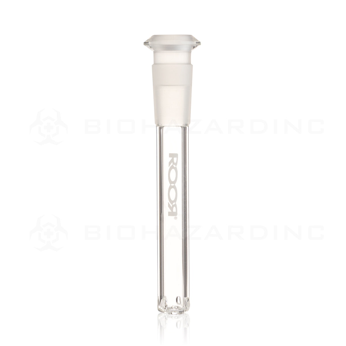 RooR® | Gridded Downstem - 19mm Joint / 14mm Bowl | Clear Downstem Biohazard Inc 3.25"