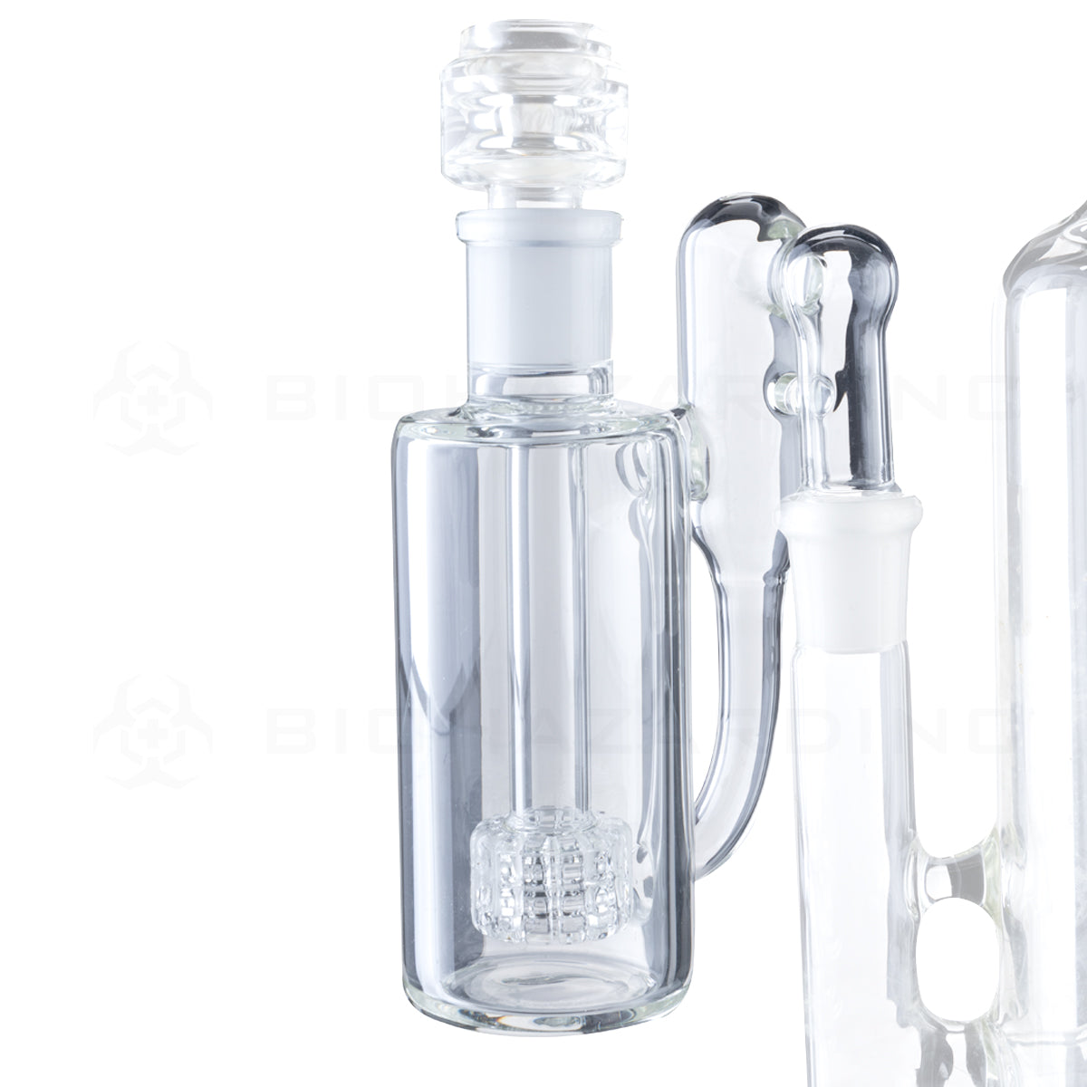 Ashcatcher | Showerhead Percolator | 5" - 19mm/19mm - 90° Ash Catcher Biohazard Inc