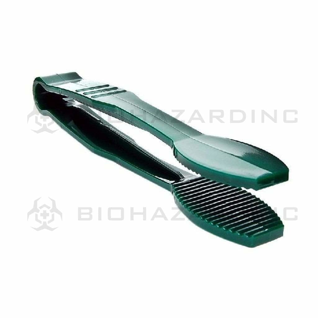 6" Polycarbonate Flat Grip Tong - Green Tong Biohazard Inc   