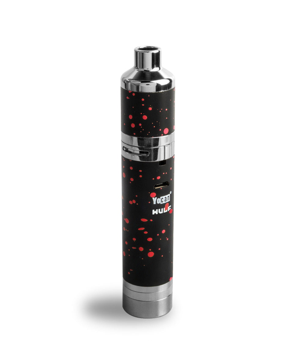 Youcan x Wulf Vape Pen | Evolve Plus XL Rechargeable Vaporizer in Various Colors | 1400mAh Vape Pen Yocan Black - Red Spatter