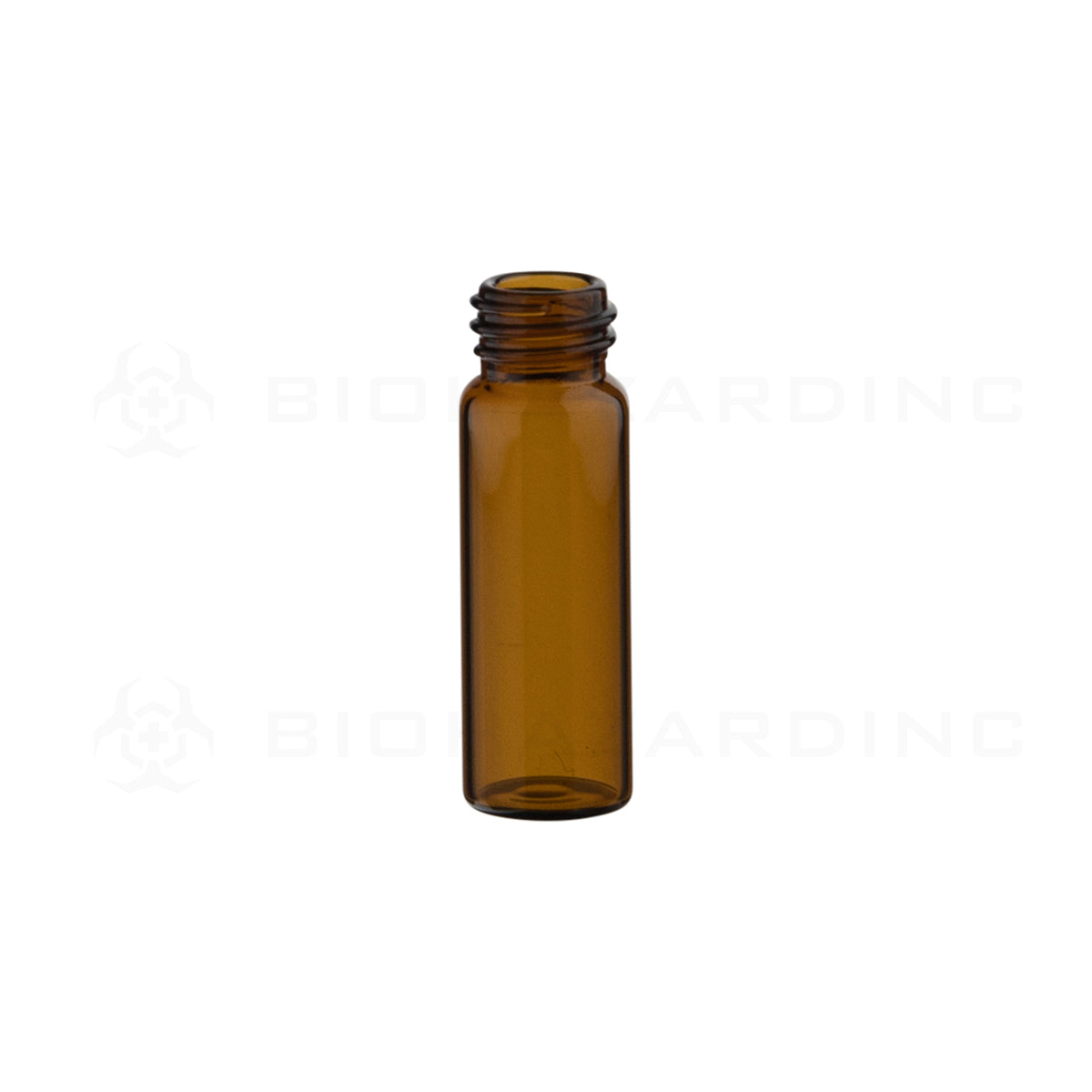 Glass Vials | Amber Glass Vial | 13mm - 1 Dram - 144 Count Glass Vial Biohazard Inc   