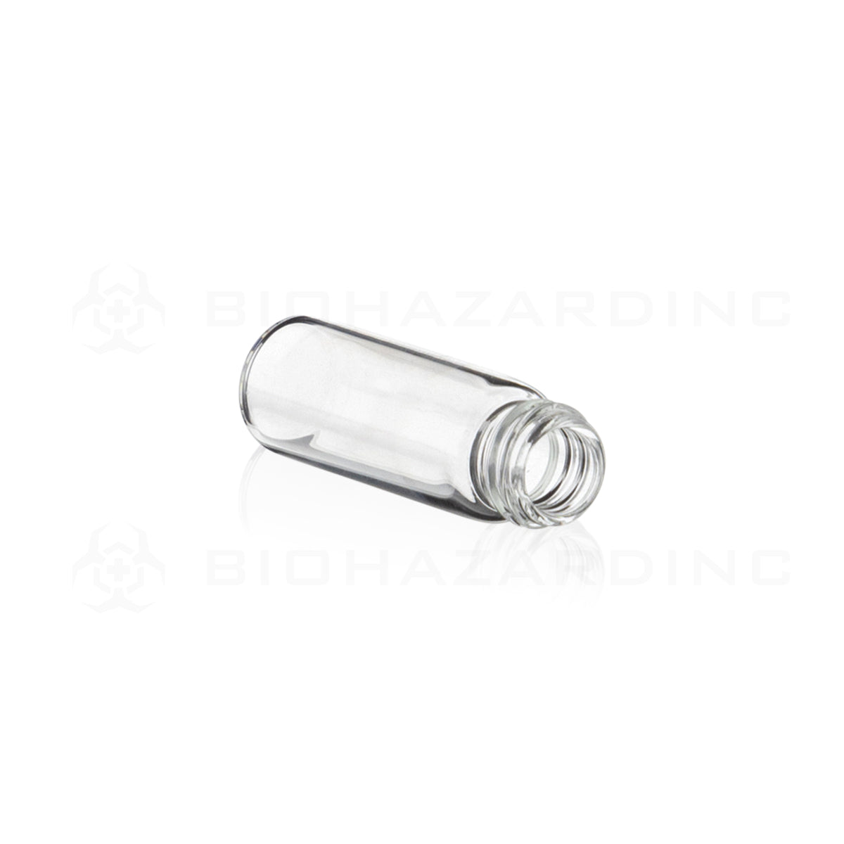 Glass Vials | Glass Vial - Clear | 13mm - 1 Dram - 144 Count Glass Vial Biohazard Inc   