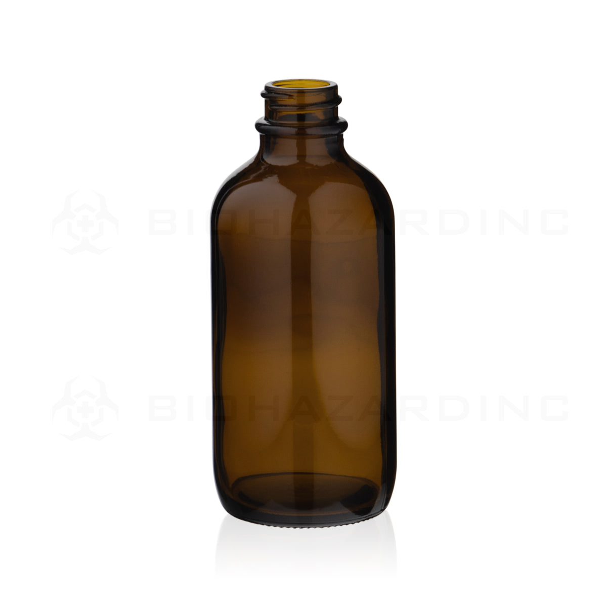 Glass Bottle | Boston Round Bottles Amber | 22mm - 4oz - 128 Count