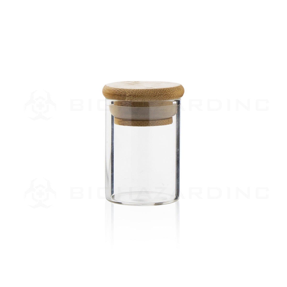 Nug Jar | Glass Jar w/ Wooden Lid | 1oz - 8 Dram - 200 Count Glass Jar Biohazard Inc   