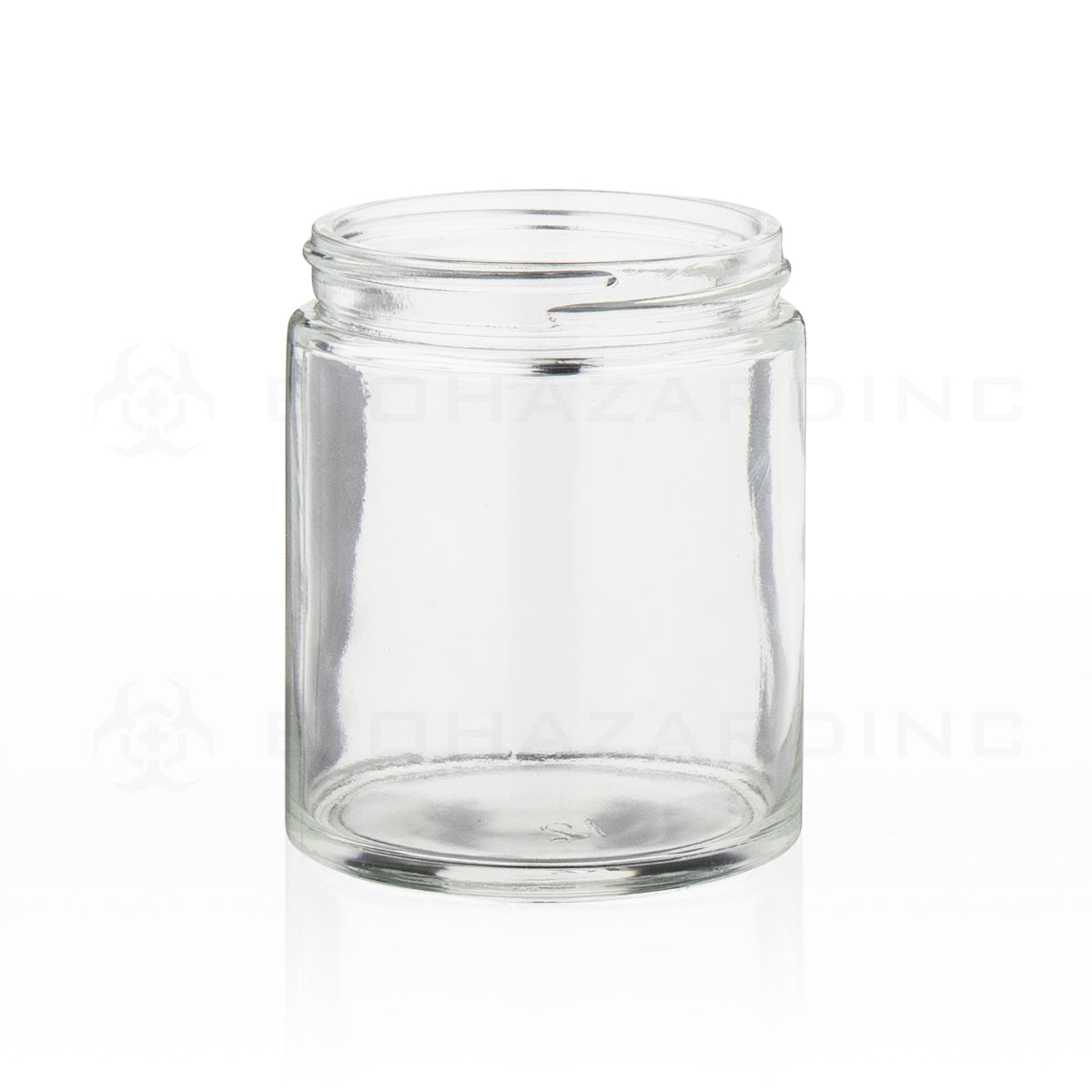 Glass Jar | Straight Sided Glass Jars - Clear | 63mm - 6oz - 24 Count Glass Jar Biohazard Inc   