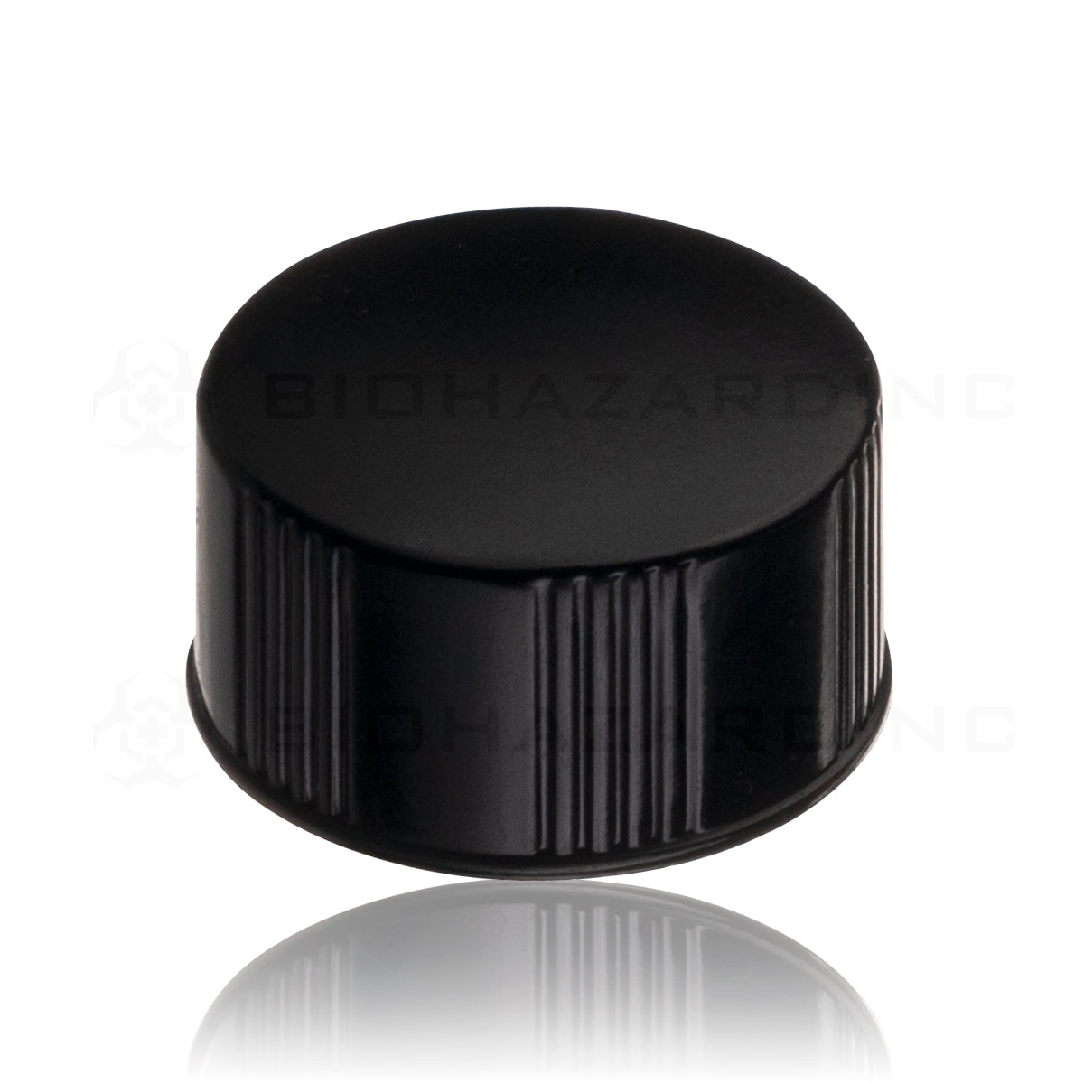 Plastic Cap | Plastic Urea Cone Liner | 18mm - Black - 240 Count Cap Biohazard Inc