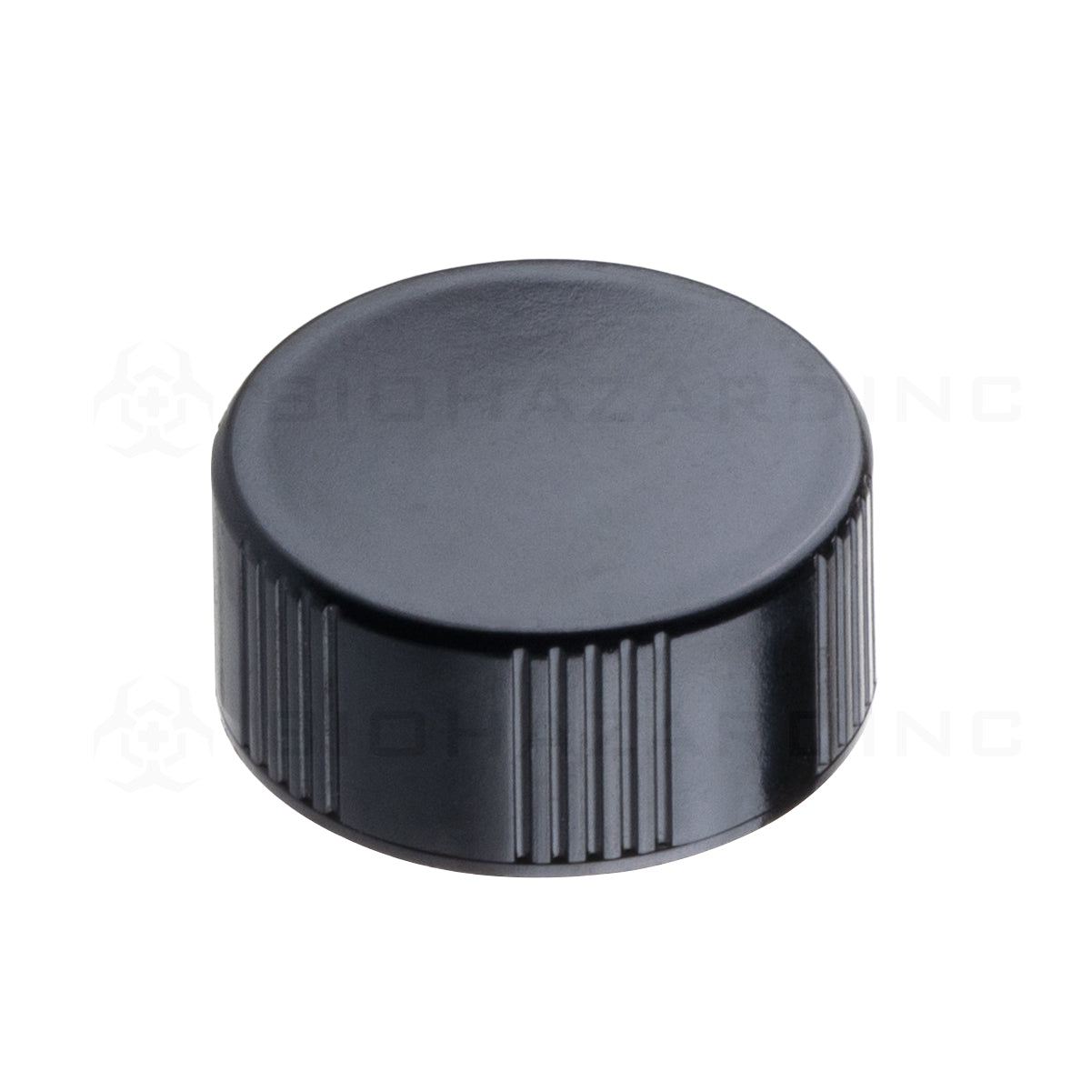 Plastic Urea Cap 22mm | Black - 240 Count Biohazard Inc