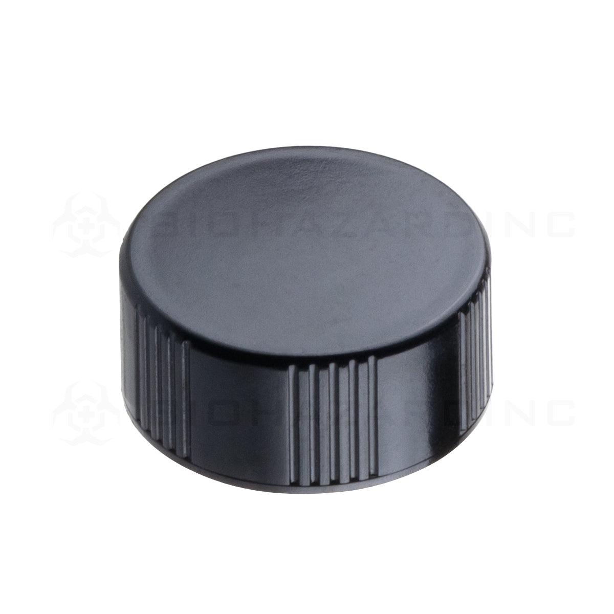 Plastic Urea Cap 22mm | Black - 240 Count  Biohazard Inc   