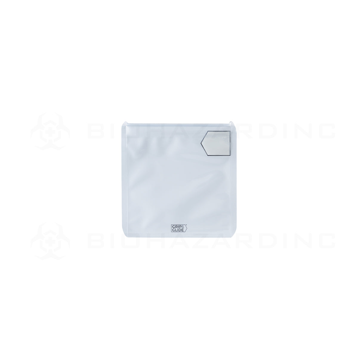 Child Resistant | Grip N Glide™ White Mylar Bags | 3.5in x 3.5in - 1 gram - 100 Count Child Resistant Mylar Bag Biohazard Inc