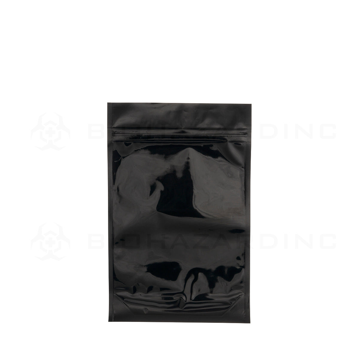 Tamper Evident | Glossy Black Vista Mylar Bags - Various Sizes Mylar Bag Biohazard Inc 6" x 9" - 28g - 1000 Count - Tear Notch  