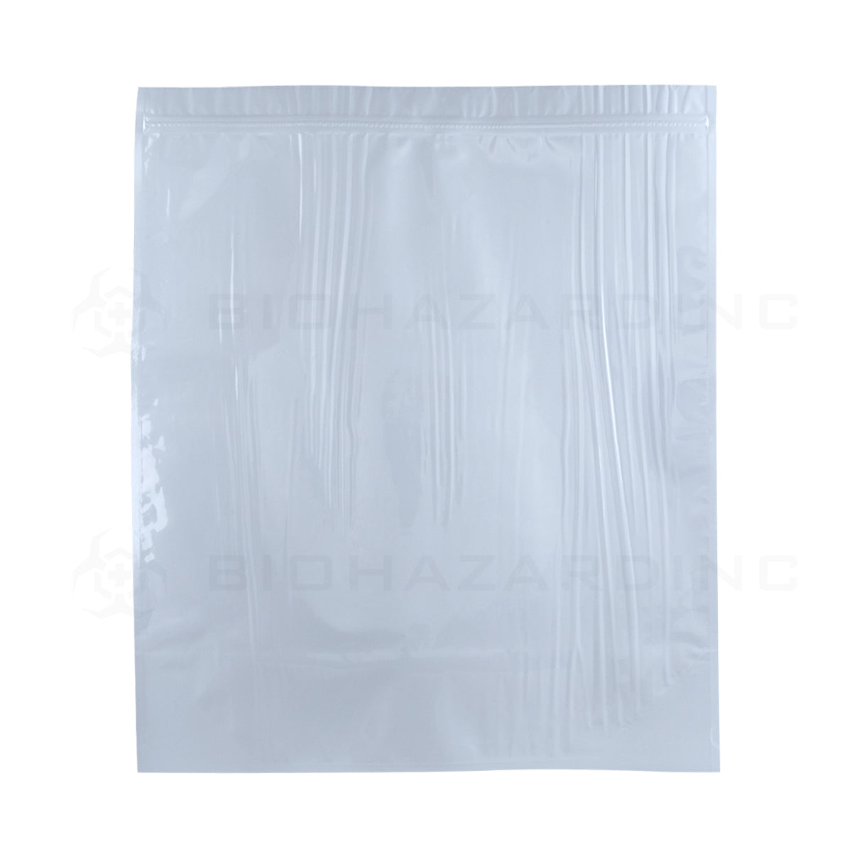 Tamper Evident | Glossy White Mylar Bags - Various Sizes Mylar Bag Biohazard Inc 12"x9" - 1lb - 100 Count - Tear Notch  