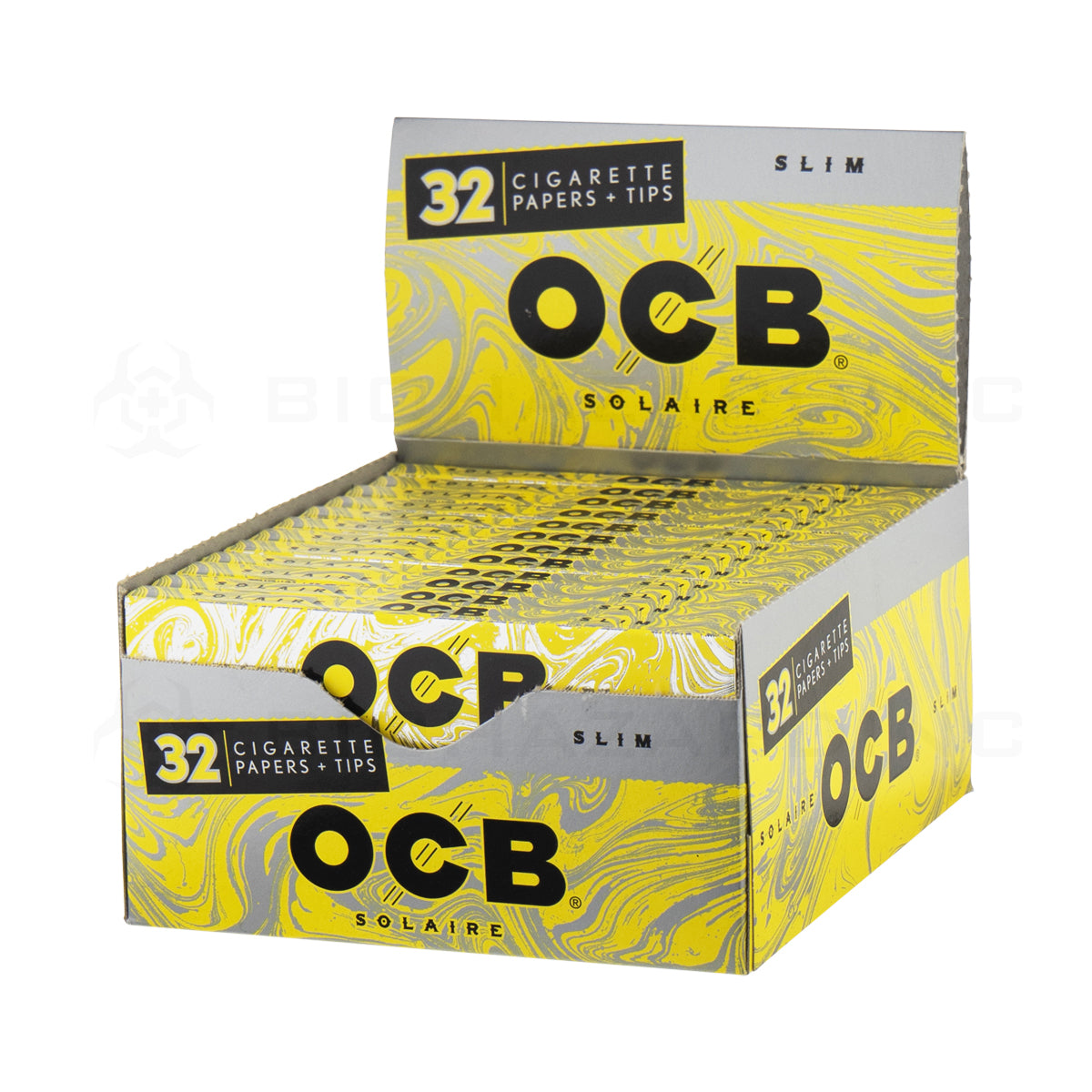 OCB® | 'Retail Display' Solaire King Size Slim Rolling Papers w/ Tips | White Paper - 24 Count Rolling Papers + Tips OCB   