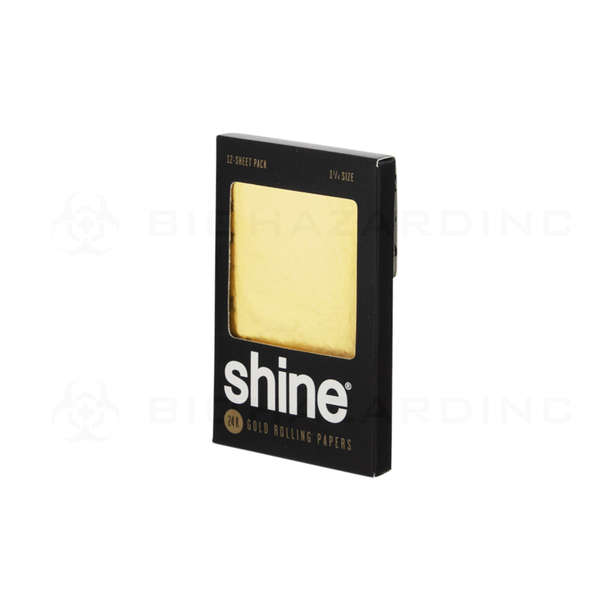 Shine® | 24 Karat Gold Rolling Papers 1¼ Size | 12-Sheet Booklet Gold Wraps Shine