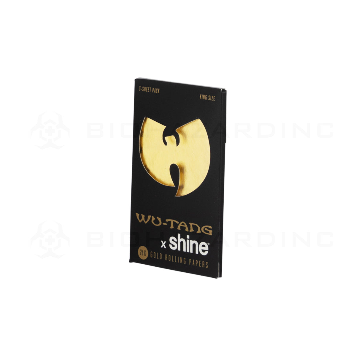 Wu Tang X Shine® | 24 Karat Gold King Size Rolling Papers | 3-Sheet Booklet Gold Wraps Shine