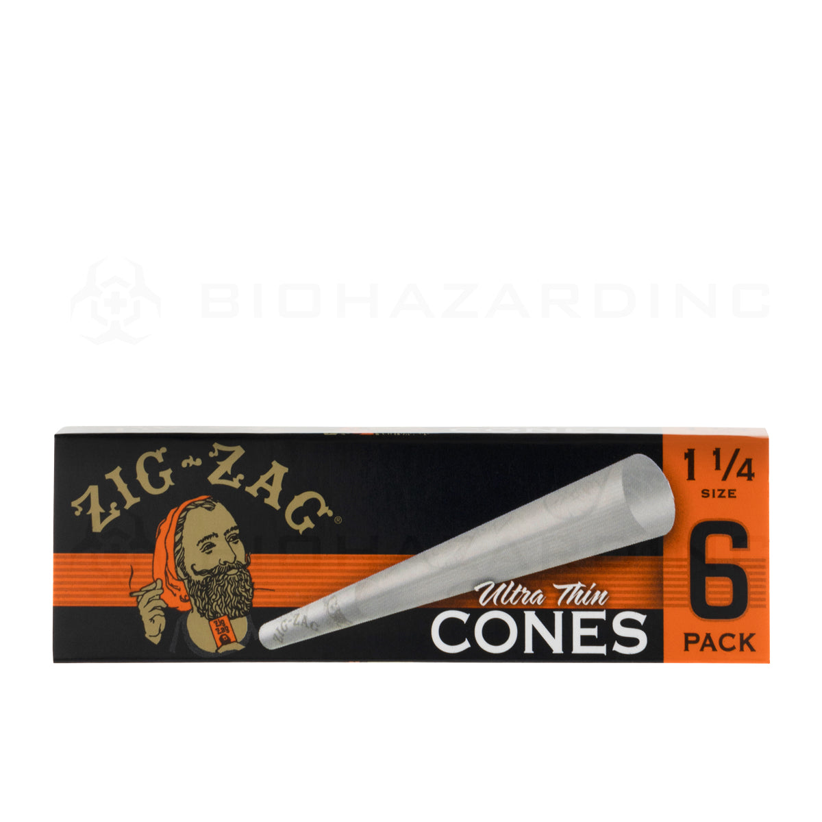Zig-Zag® | Ultra Thin Pre Roll Cones 1¼ Size | 78mm - Classic White -  24 Count Pre-Rolled Cones Zig Zag