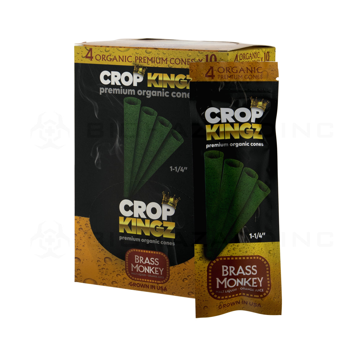 Crop Kingz | Organic Premium Pre-Rolled Cones 1¼ Size | 78mm - 10 Count - Various Flavors Pre-Rolled Cones Crop Kingz