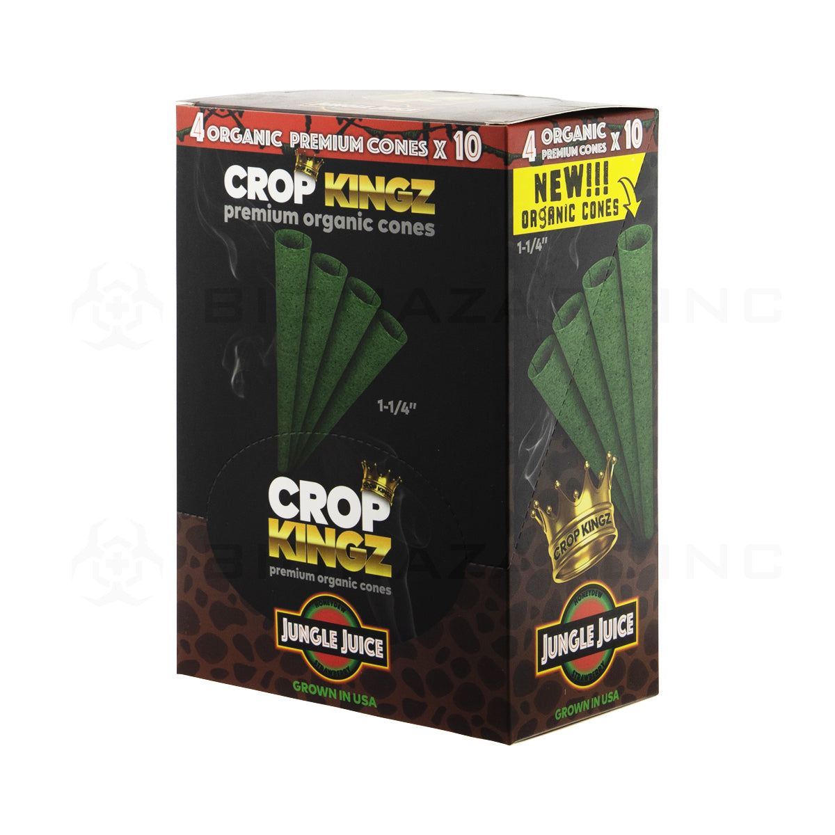 Crop Kingz | Organic Premium Pre-Rolled Cones 1¼ Size | 78mm - 10 Count - Various Flavors Pre-Rolled Cones Crop Kingz Jungle Juice
