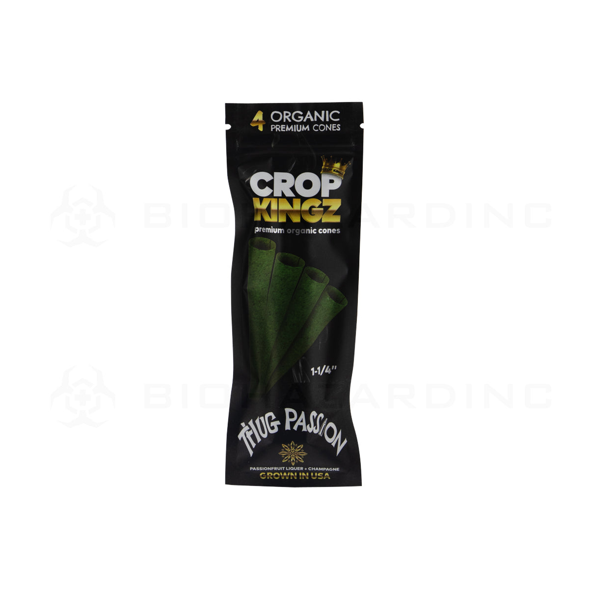 Crop Kingz | Organic Premium Pre-Rolled Cones 1¼ Size | 78mm - 10 Count - Various Flavors Pre-Rolled Cones Crop Kingz