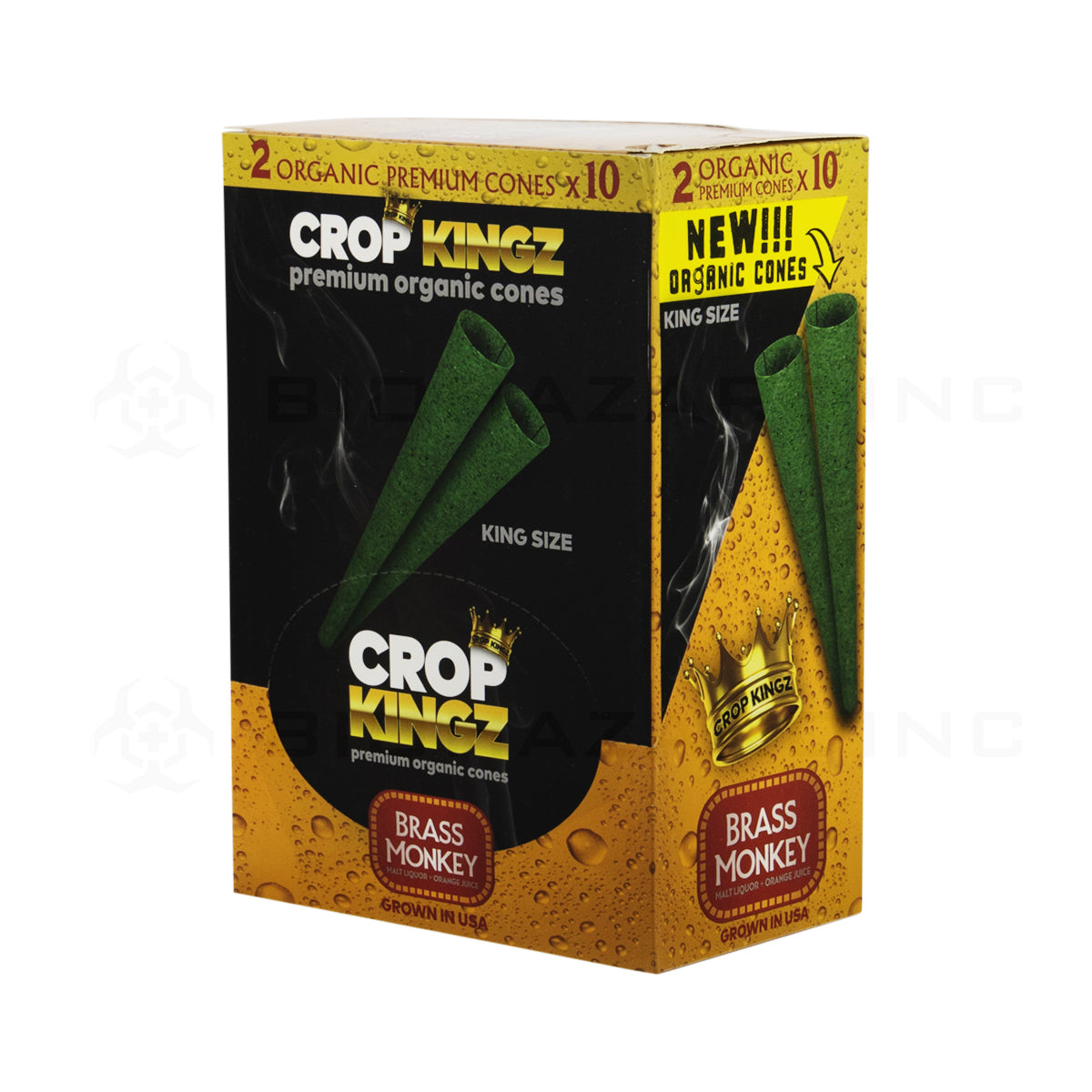 Crop Kingz | Organic Premium Pre-Rolled Cones King Size | 110mm - 10 Count - Various Flavors Pre-Rolled Cones Crop Kingz