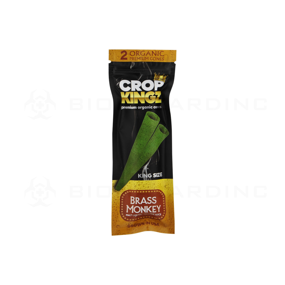 Crop Kingz | Organic Premium Pre-Rolled Cones King Size | 110mm - 10 Count - Various Flavors Pre-Rolled Cones Crop Kingz
