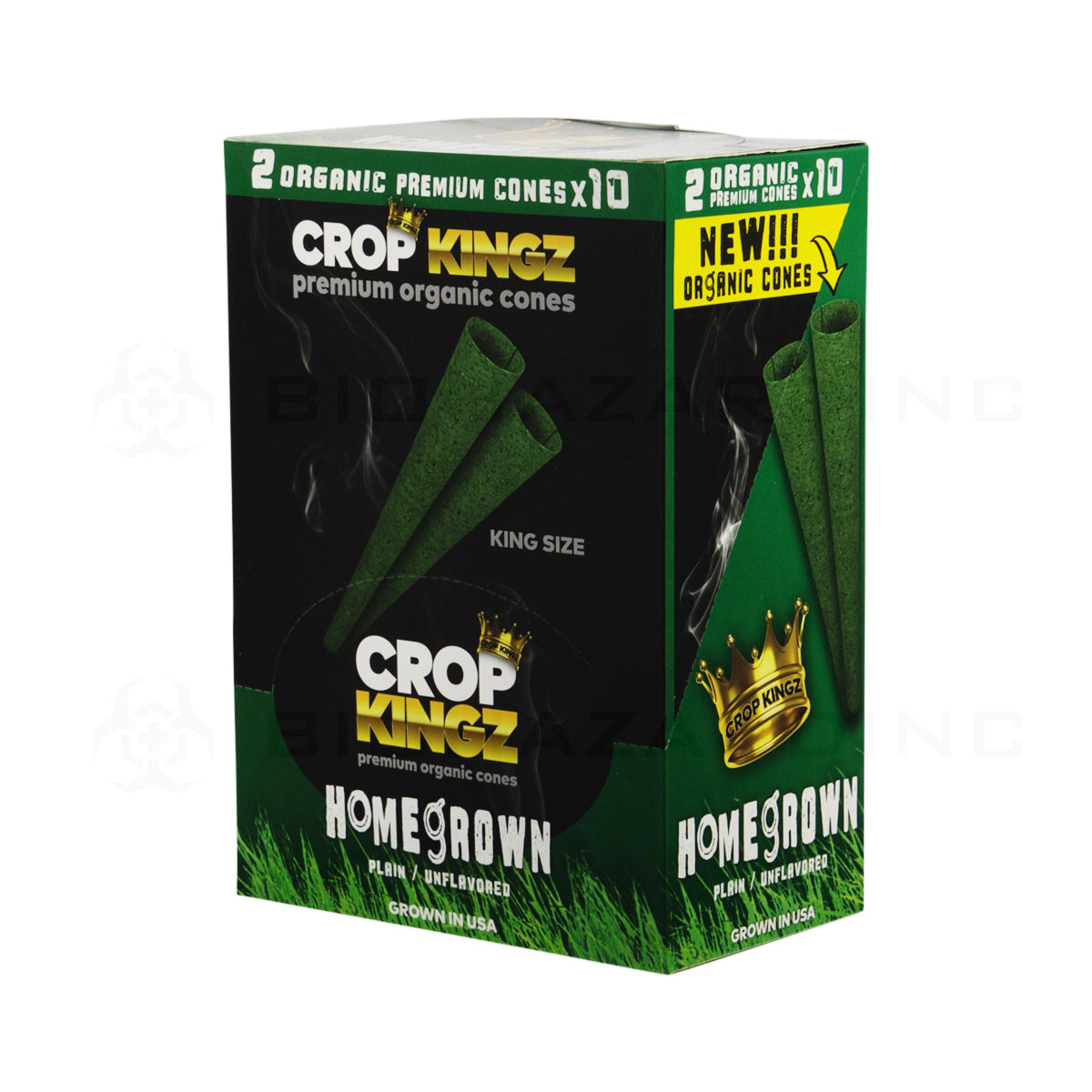 Crop Kingz | Organic Premium Pre-Rolled Cones King Size | 110mm - 10 Count - Various Flavors Pre-Rolled Cones Crop Kingz