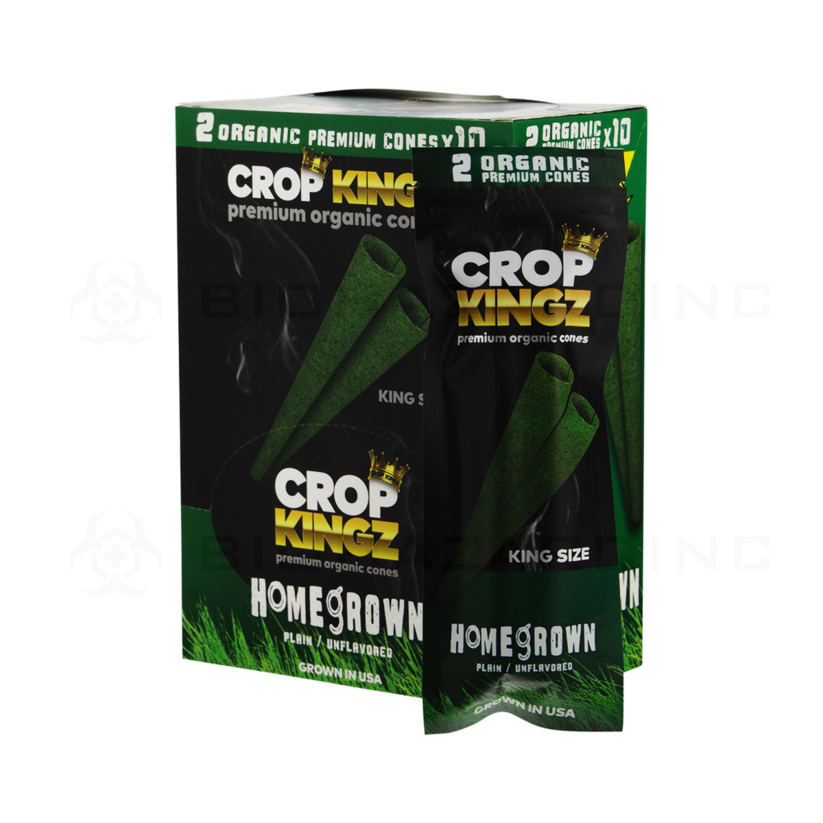 Crop Kingz | Organic Premium Pre-Rolled Cones King Size | 110mm - 10 Count - Various Flavors Pre-Rolled Cones Crop Kingz Homegrown