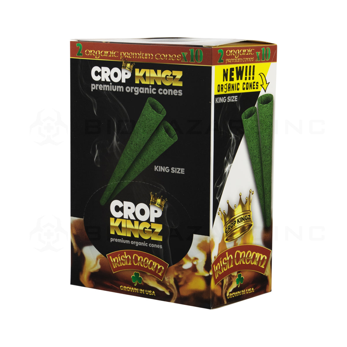 Crop Kingz | Organic Premium Pre-Rolled Cones King Size | 110mm - 10 Count - Various Flavors Pre-Rolled Cones Crop Kingz