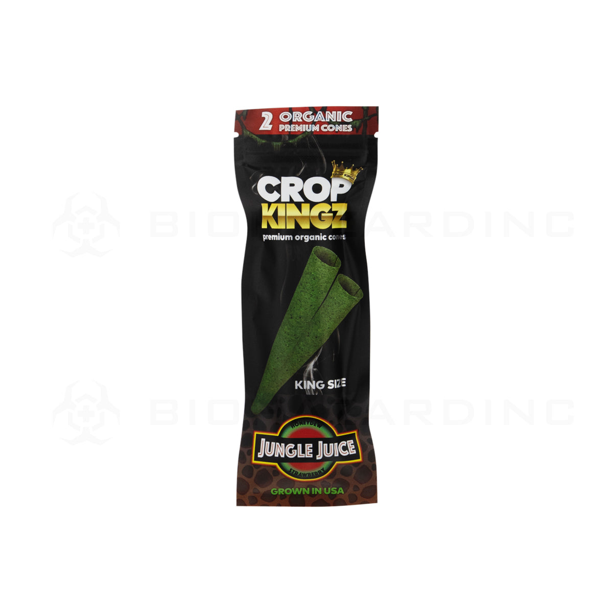 Crop Kingz | Organic Premium Pre-Rolled Cones King Size | 110mm - 10 Count - Various Flavors Pre-Rolled Cones Crop Kingz