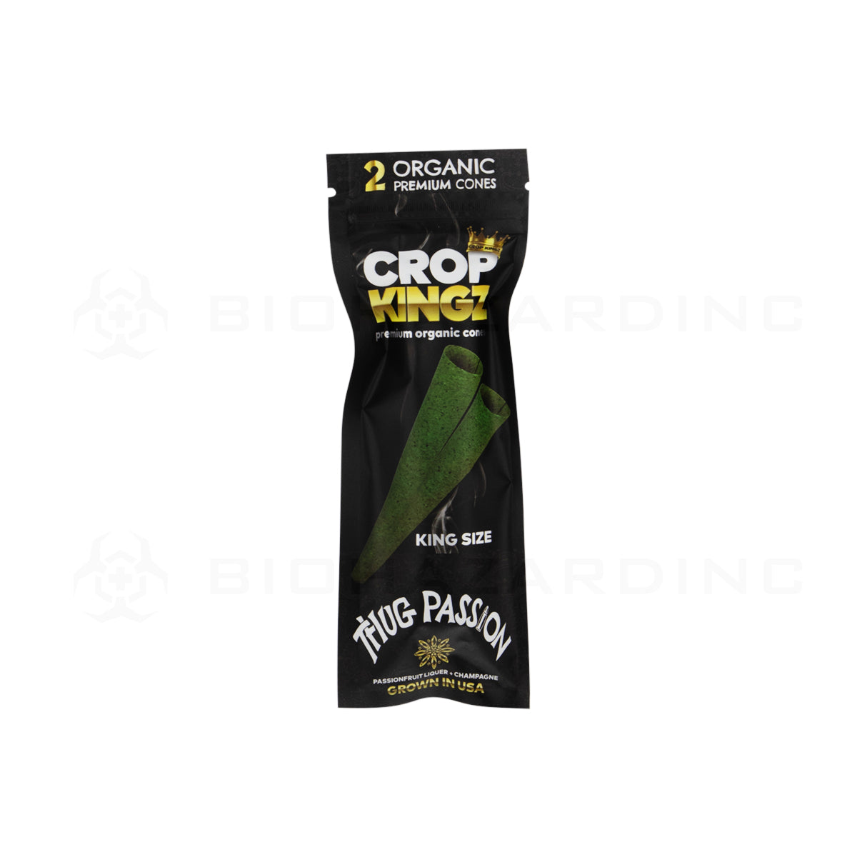 Crop Kingz | Organic Premium Pre-Rolled Cones King Size | 110mm - 10 Count - Various Flavors Pre-Rolled Cones Crop Kingz