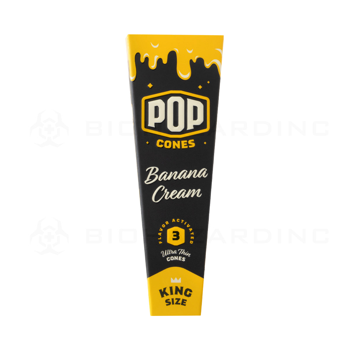 Pop Cones | Pre-Rolled Cones King Size | 109mm - Various Flavors - 3 Pack 24 Count Pre-Rolled Cones Biohazard Inc Banana Cream