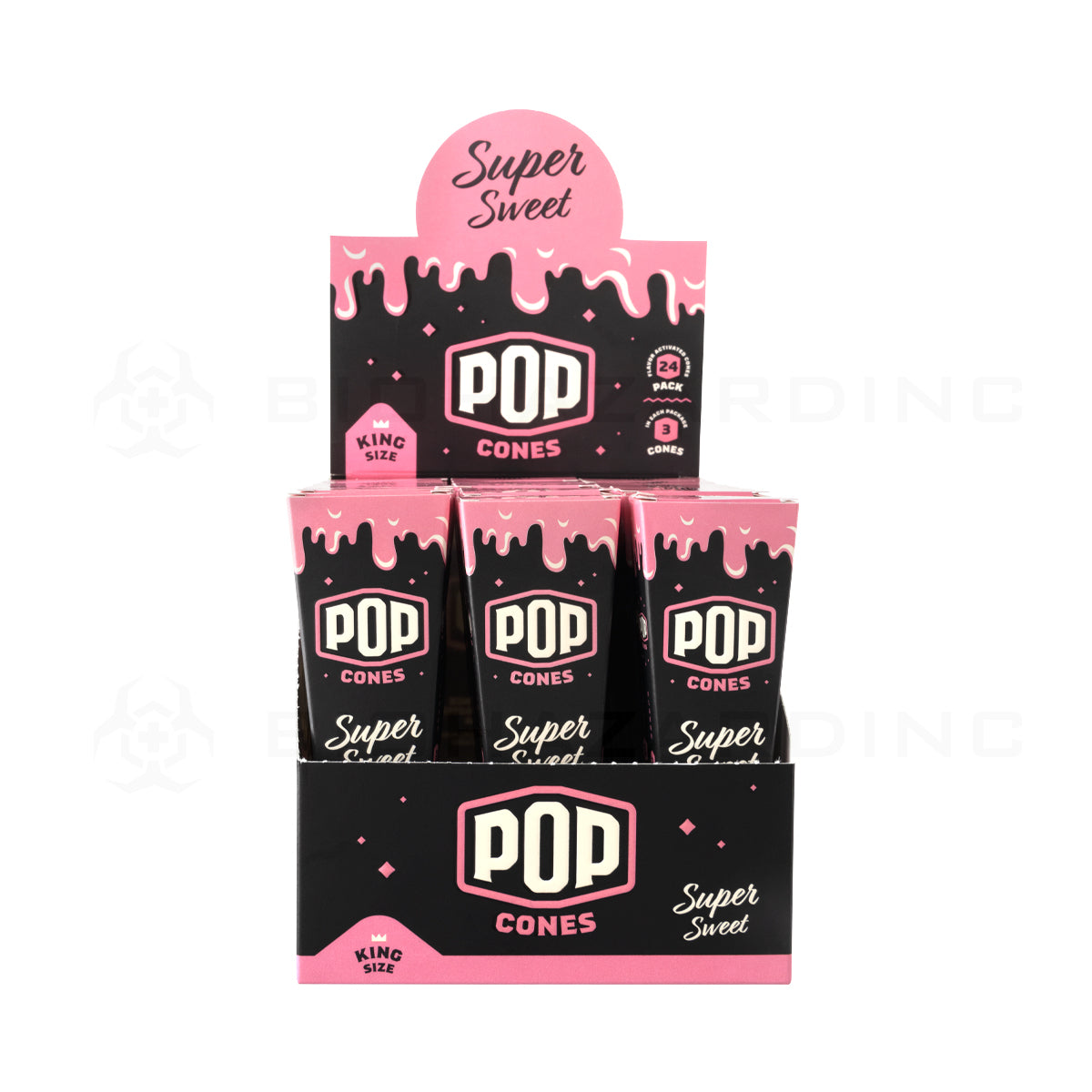 Pop Cones | Pre-Rolled Cones King Size | 109mm - Various Flavors - 3 Pack 24 Count Pre-Rolled Cones Biohazard Inc