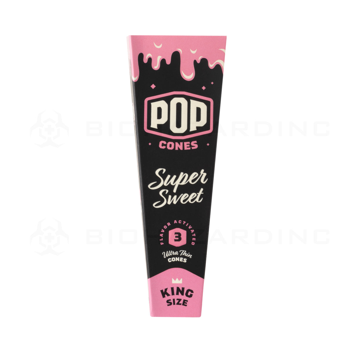 Pop Cones | Pre-Rolled Cones King Size | 109mm - Various Flavors - 3 Pack 24 Count Pre-Rolled Cones Biohazard Inc Super Sweet