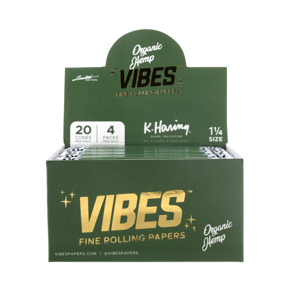 VIBES® x K.Haring Collaboration | Pre-Rolled Cones | 78mm - Various Styles - 20 Count Pre-Rolled Cones Vibes