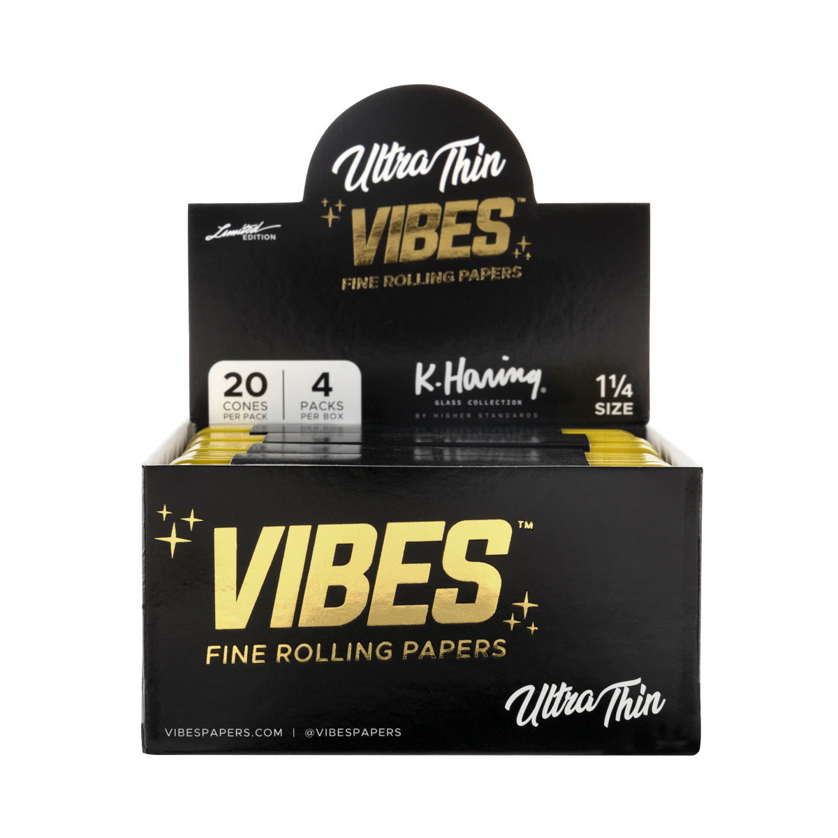 VIBES® x K.Haring Collaboration | Pre-Rolled Cones | 78mm - Various Styles - 20 Count Pre-Rolled Cones Vibes