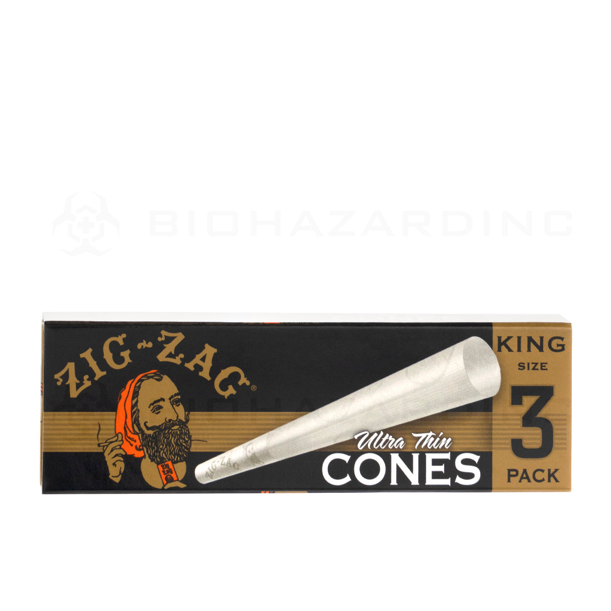 Zig-Zag® | Ultra Thin Pre Roll Cones King Size | 110mm - Classic White - 3-pack 24 Count Pre-Rolled Cones Zig Zag