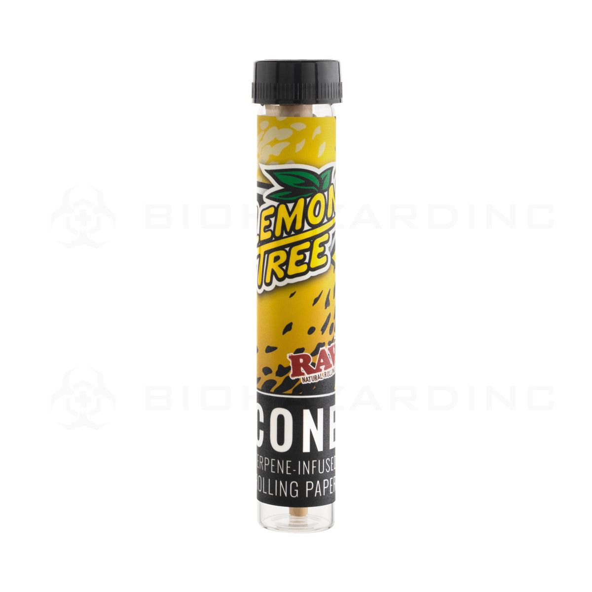 RAW® | Pre-Rolled Cones Singles King Size | 110mm - Lemon Tree - 12 Count Pre-Rolled Cones Raw