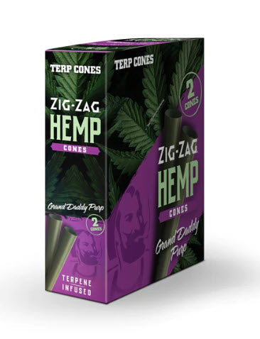 Zig-Zag® | Terp Cones 2-Pack | Grand Daddy Purp - 15 Count Pre-Rolled Cones Zig Zag