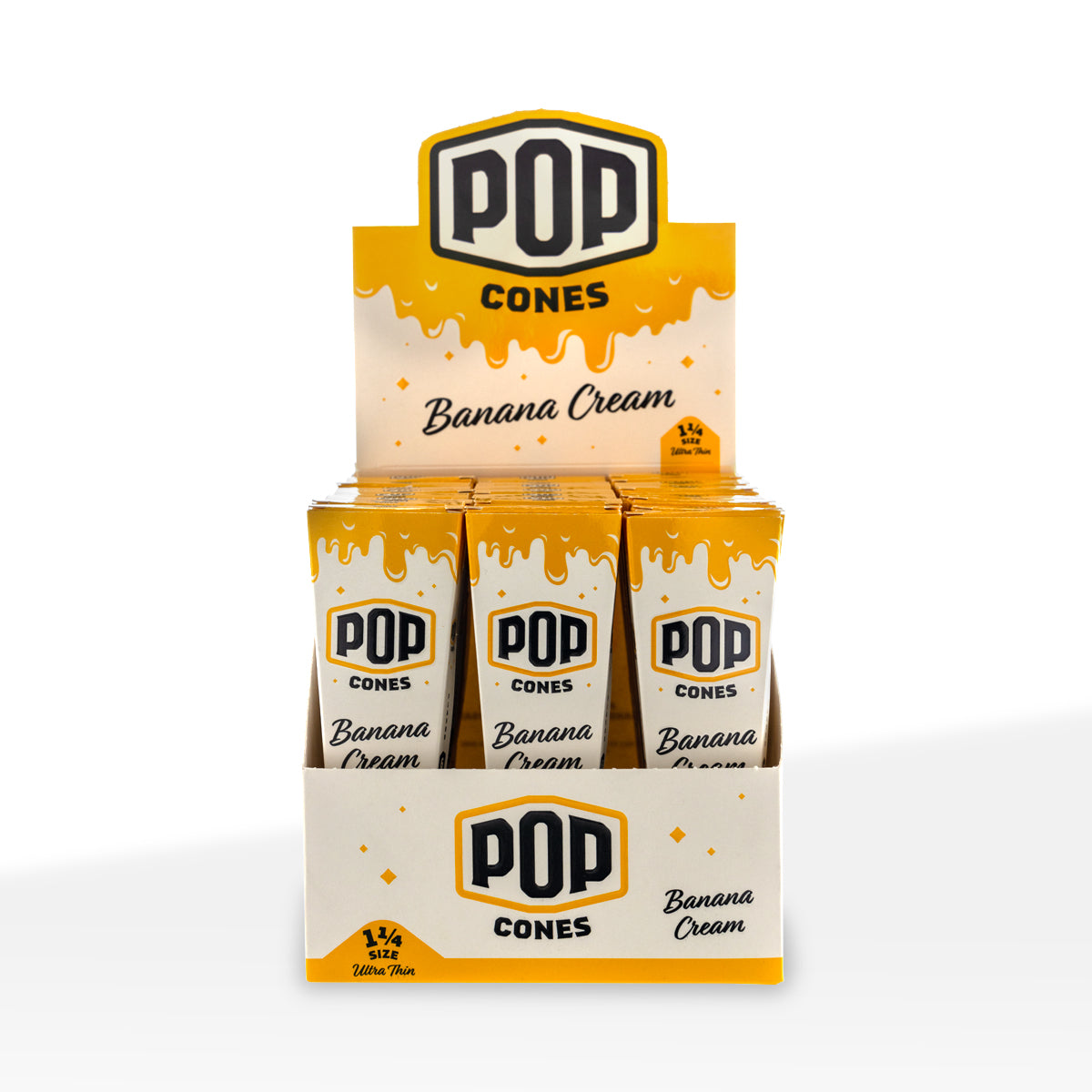 Pop Cones | Ultra Thin Pre-Rolled Cones 1¼ Size | 78mm - Various Flavors - 6 Pack 24 Count Pre-Rolled Cones Biohazard Inc